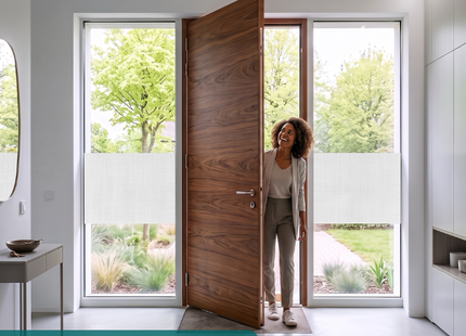 Insulating & Sun-resistant Static Window Film HR++ - Anti-glare - Linen look - Gray 