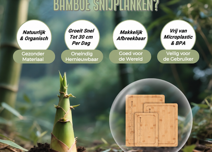 Bamboo Cutting Board Set with Holder