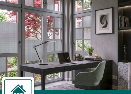 Isolierende und sonnenbeständige statische Fensterfolie HR++ – Blendschutz – Leinenoptik – Grau 