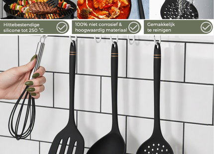 26-Piece XL Kitchen Utensil Set with Holder - Pink