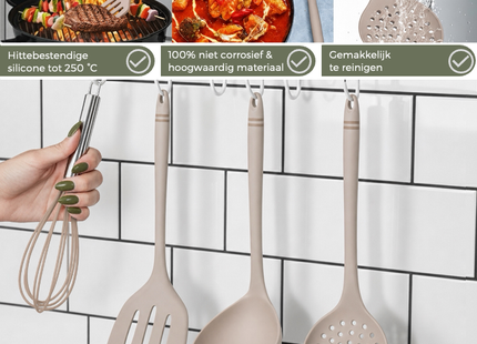 26-Piece XL Kitchen Utensil Set with Holder - Pink