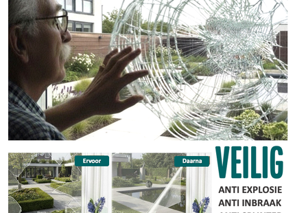 Selbstklebende Sicherheitsfolie – Einbruchschutzfolie für Fenster – Schutzfolie HR++
