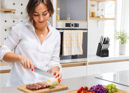 Bamboo Cutting Board Set with Holder