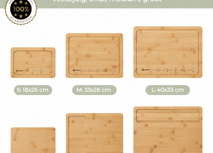 Bamboo Cutting Board Set with Holder