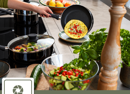 COOCK – 19-teiliges Pfannenset – Schwarz
