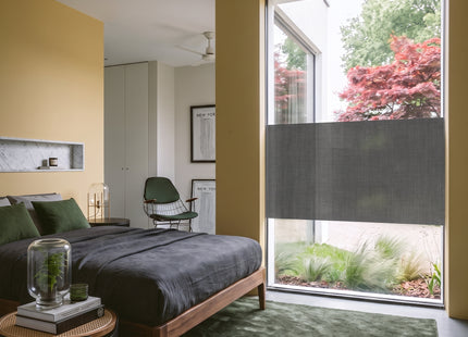 Insulating & Sun-resistant Static Window Film HR++ - Anti-glare - Linen look - Gray 