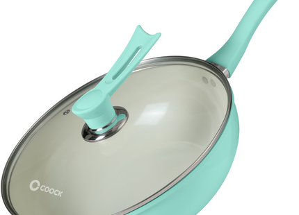 Induktionswok 32 cm - Türkis