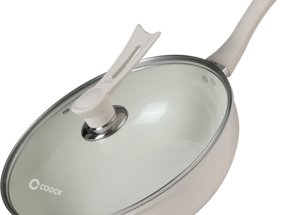 Induktionswok 32 cm – Weiß