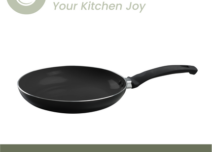 Induktionsbratpfanne – 1500 ml – Spezielle Antihaftbeschichtung – Bratpfannen mit ergonomischen, kalten Griffen – Recyceltes Aluminium – Schwarz 