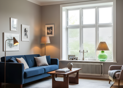 Isolierende und sonnenbeständige statische Fensterfolie HR++ - Blickschutz - Streifen 