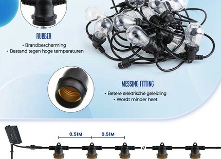 Lichterkette Basic mit Steckeranschluss – 8,5 Meter